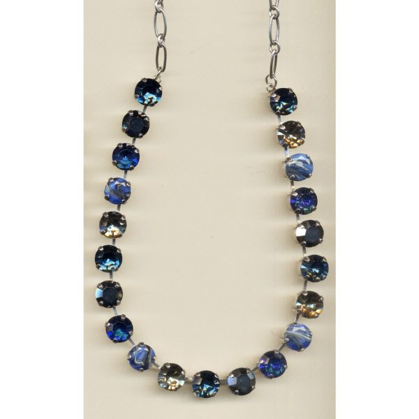 Necklace By Mariana Woman Luminous Teal Blue Colors Swarovski Crystals