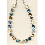 Necklace By Mariana Woman Sophisticated Teal Green and Amber Swarovski Crystals - Image 2