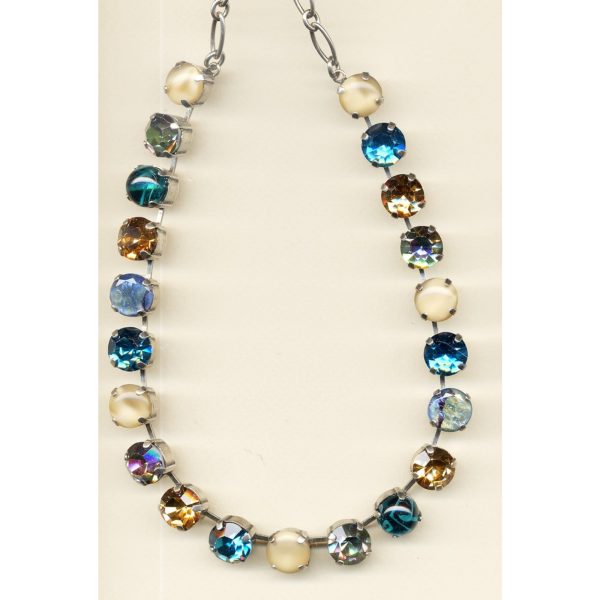 Necklace By Mariana Woman Sophisticated Teal Green and Amber Swarovski Crystals