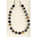 Necklace By Mariana Woman Glamorous Black and Navy Blue Swarovski Crystals