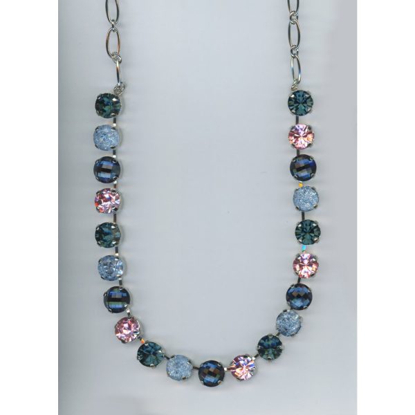 Necklace By Mariana Woman Chic Sapphire and Light Sapphire Swarovski Crystals