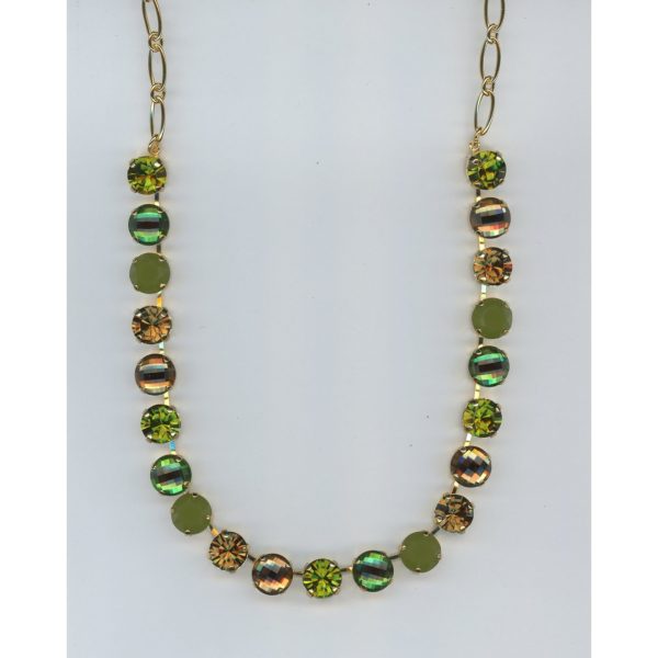 Necklace By Mariana Woman Contemporary Peridot and Olivine Swarovski Crystals