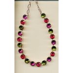 Necklace By Mariana Woman Chic Indian Pink and Fuchsia Swarovski Crystals