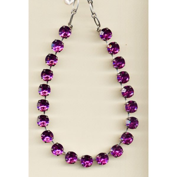 Necklace By Mariana Woman Delicate Fuchsia Swarovski Crystals