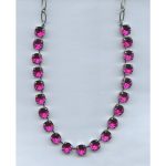 Necklace By Mariana Woman Eye-Catching Fuchsia Swarovski Crystals - Image 2