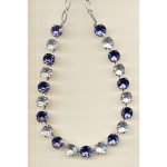 Necklace By Mariana Woman Chic Tanzanite and Crystal Clear Swarovski Crystals - Image 2