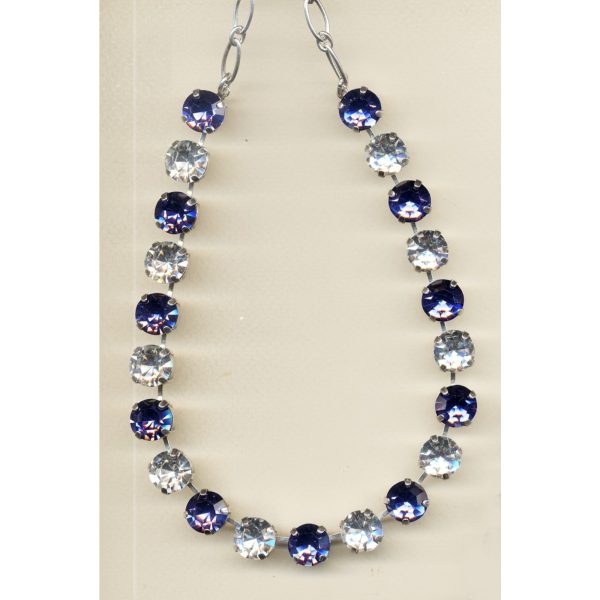 Necklace By Mariana Woman Chic Tanzanite and Crystal Clear Swarovski Crystals