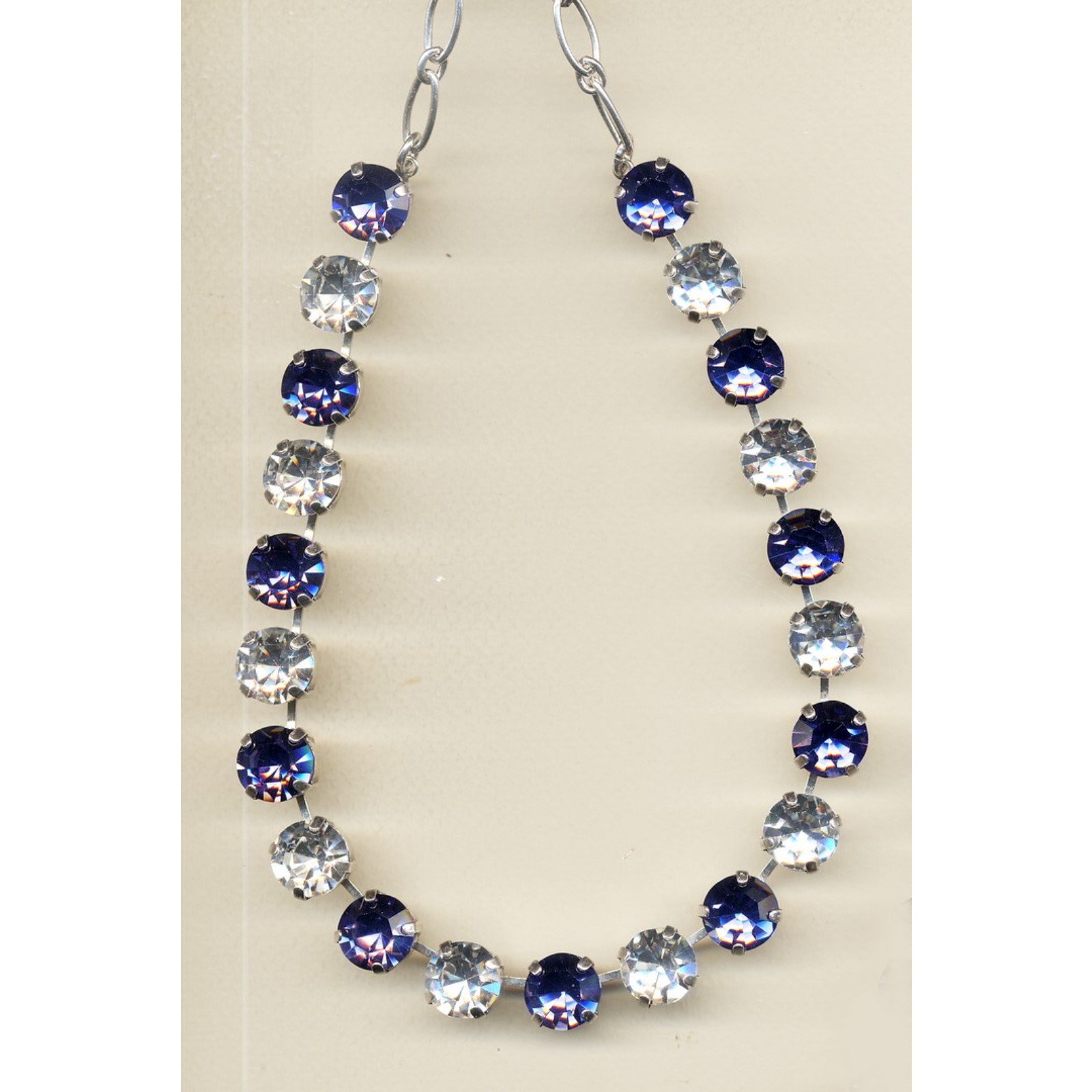 N-3474-539001-YG Necklace By Mariana Woman Chic Tanzanite and Crystal Clear Swarovski Crystals - Image 1