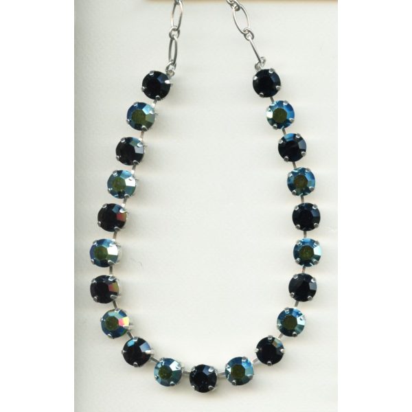Necklace By Mariana Woman Beautiful AB and Jet Black Swarovski Crystals