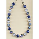 Necklace By Mariana Woman Chic Light Blue and Pacific Opaque Swarovski Crystals