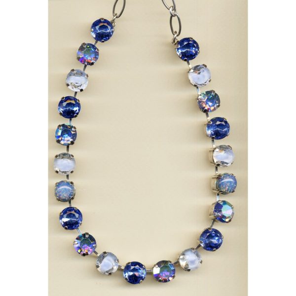 Necklace By Mariana Woman Chic Light Blue and Pacific Opaque Swarovski Crystals
