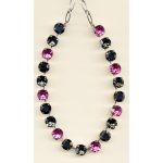 Necklace By Mariana Woman Chic Fuchsia and Jet Hematite Swarovski Crystals - Image 2