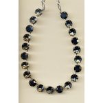 Necklace By Mariana Woman Hematite and Clear and Black Swarovski Crystals - Image 2