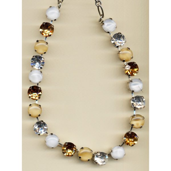 Necklace By Mariana Woman Eye-Catching White Opal and AB Swarovski Crystals