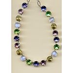 Necklace By Mariana Woman Glamorous Light Blue and Purple Swarovski Crystals