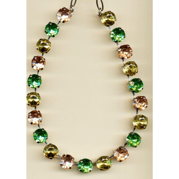 Necklace By Mariana Woman Exquisite Peridot and Peach Swarovski Crystals