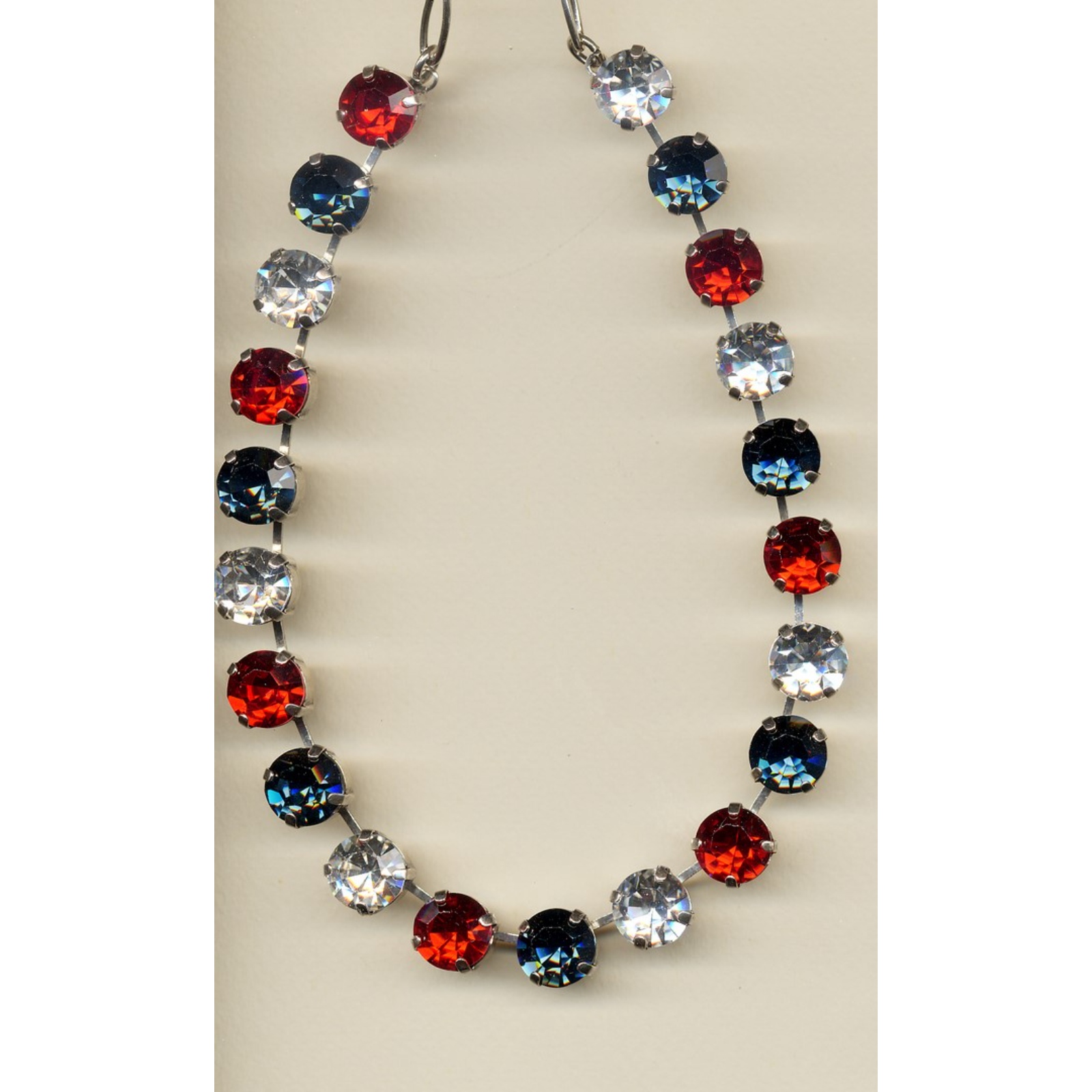 N-3474-8188-YG-2 Necklace By Mariana Woman Luminous Sapphire and Siam Swarovski Crystals - Image 1