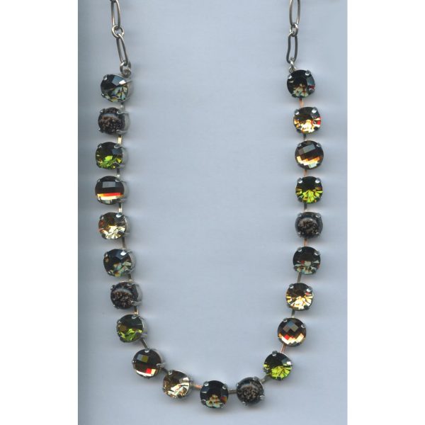 Necklace By Mariana Woman Beautiful smoked topaz and Olivine) Swarovski Crystals
