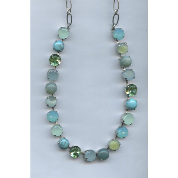 Necklace By Mariana Woman Turquoise mineral and Carribean Swarovski Crystals