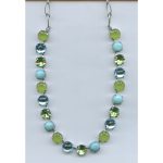 Necklace By Mariana Woman Turquoise Mineral and Blue Opal Swarovski Crystals - Image 2