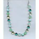 Necklace By Mariana Woman Chic Turquoise Mineral and Peridot Swarovski Crystals - Image 2