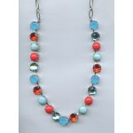 Necklace By Mariana Woman Chic Turquoise Mineral and Blues Swarovski Crystals - Image 2