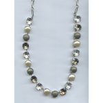 Necklace By Mariana Woman Charming Pearl Mineral and Clear Swarovski Crystals - Image 2