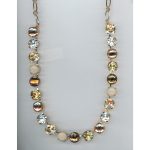 Necklace By Mariana Woman Sand Opal. and Light Peach and Swarovski Crystals