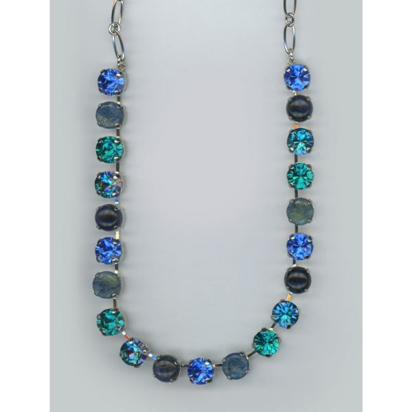 Necklace By Mariana Woman Caribbean Blue Opal and Sapphire Swarovski Crystals