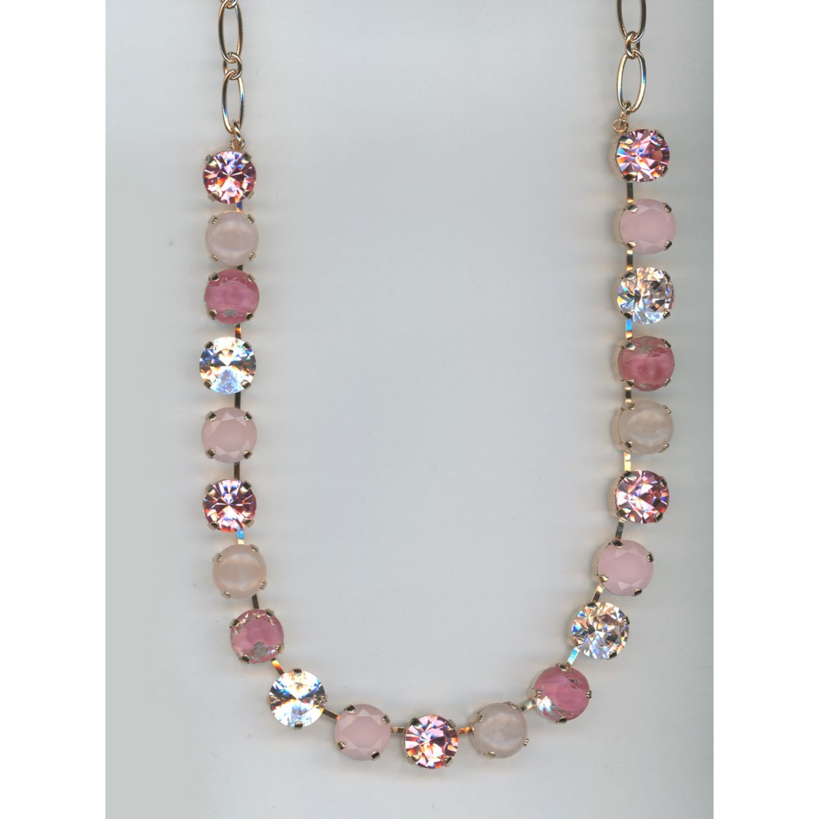 N-3474-M1129-SP-2 Necklace By Mariana Woman Chic Quartz Mineral and Light Rose Swarovski Crystals - Image 1