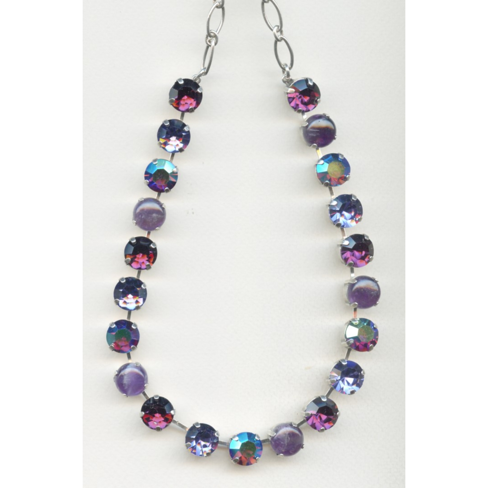 N-3474-M13-SP-2 Necklace By Mariana Woman Dazzling Ametyst Swarovski Crystals - Image 1