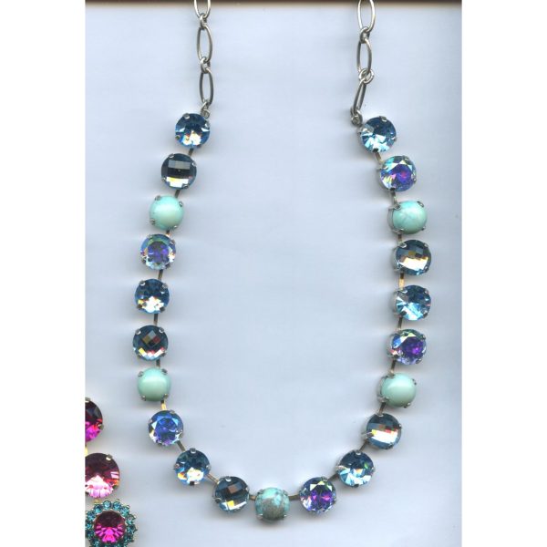 Necklace By Mariana Woman Chic Turquoise Mineral and AB Swarovski Crystals