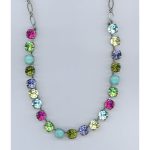 Necklace By Mariana Woman Captivating Amethyst and Aquamarine Swarovski Crystals - Image 2