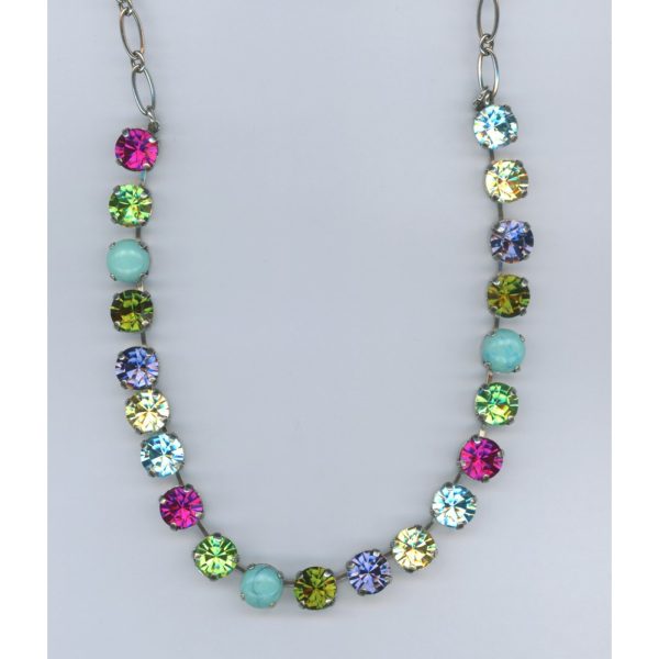 Necklace By Mariana Woman Captivating Amethyst and Aquamarine Swarovski Crystals