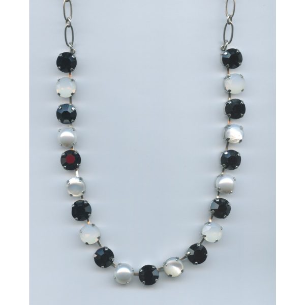 Necklace By Mariana Woman Chic Opal Mineral and Cream pearl Swarovski Crystals