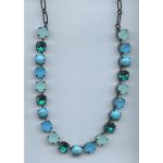 Necklace By Mariana Woman Turquoise Mineral and Blue zircon Swarovski Crystals