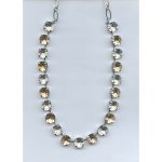 Necklace By Mariana Woman Silk and Crystal Moonligh and Light Swarovski Crystals