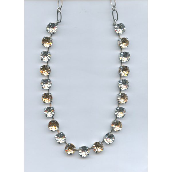 Necklace By Mariana Woman Silk and Crystal Moonligh and Light Swarovski Crystals
