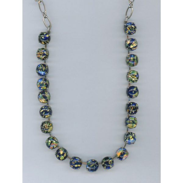Necklace By Mariana Woman Timeless Blue and Gold Swarovski Crystals