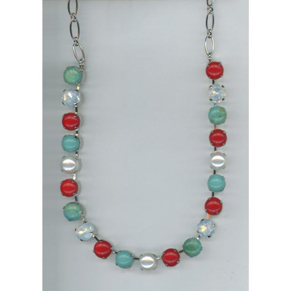 Necklace By Mariana Woman Chic Turquoise and Laguna Delite Swarovski Crystals