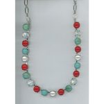 Necklace By Mariana Woman Chic Turquoise and Laguna Delite Swarovski Crystals - Image 2