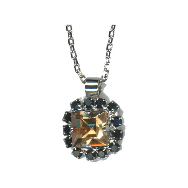 Pendant By Mariana Woman Striking Jet and Black Diamond Swarovski Crystals