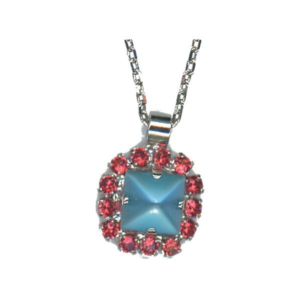 Pendant By Mariana Woman Caribbean Blue Opal and Laguna Swarovski Crystals