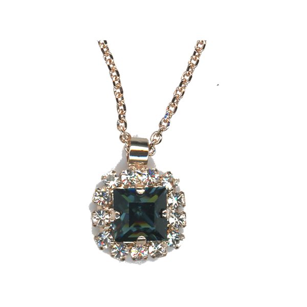 Pendant By Mariana Woman Chic Light Topaz and Montana Blue Swarovski Crystals