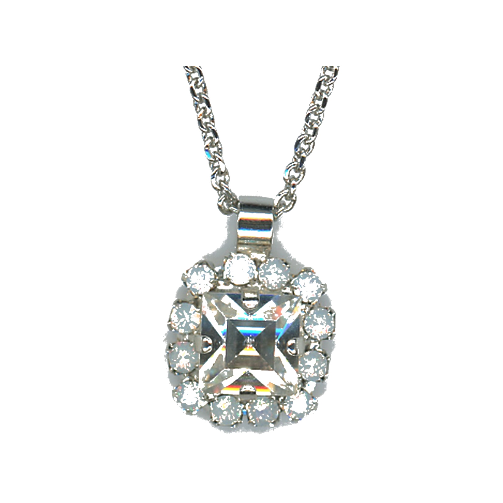 N-5002-3-234001-SP Pendant By Mariana Woman Chic White Opal and Clear Crystal Swarovski Crystals - Image 1