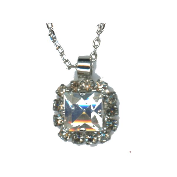 Pendant By Mariana Woman Exquisite Clear and Black Diamond Swarovski Crystals