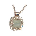 Pendant By Mariana Woman Elegant light topaz and Light Azure Swarovski Crystals - Image 2