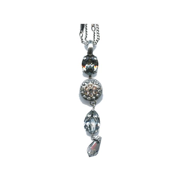 Pendant By Mariana Woman Crystal Luminous Green and Black Swarovski Crystals
