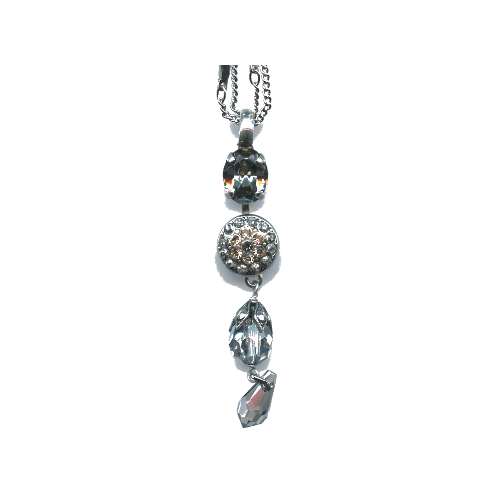 N-5416-1-1035-SP Pendant By Mariana Woman Crystal Luminous Green and Black Swarovski Crystals - Image 1