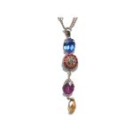 Pendant By Mariana Woman Stunning Topaz and Turq Swarovski Crystals - Image 2